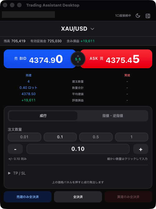 TradingAssistant の EA Studio 画面